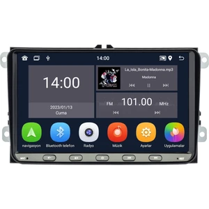 Volkswagen Caddy (2004-2019) Android 13 Multimedya - 4 GB Ram - 64 GB Hafıza - Carplay CRV-4580XD CADDY