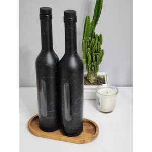 HBS Art Design 10 x 20 cm Elips Ahşap Sunum Tahtası Koyu Renk