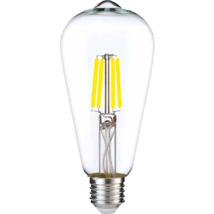 E27 LED FİLAMANLI RUSTIK AMPUL ST64 ŞEFFAF CAM 6W 6500k Beyaz Işık ERD-209
