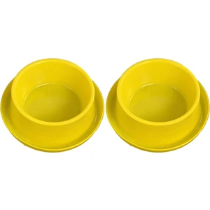 Miapet 2'li Kedi-Köpek Plastik Mama ve Su Kabı Seti 400 ml Sarı