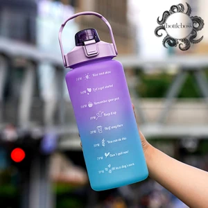 Bottle Boss Pastel Renk Geçişli Sızdırmaz Kapak Motivasyon Matarası 2 Litre