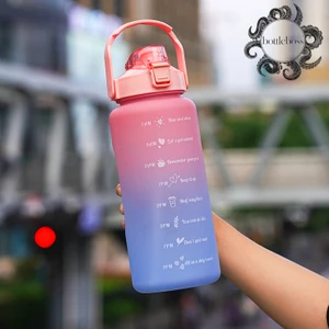 Bottle Boss Pastel Renk Geçişli Sızdırmaz Kapak Motivasyon Matarası 2 Litre