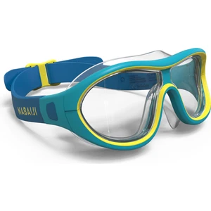 Nabaiji Yüzücü Maskesi - S Boy - Mavi / Sarı - Şeffaf Camlar - 100 Swimdow V2