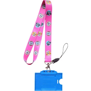 Dodo Bone Kedi Surat  Kart Askı Ipi; Yaka Askı Ipi, Boyun Askı, Telefon Askı Aparatı, Mavi Yatay Kartlık