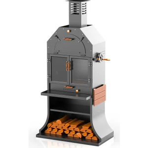 Hot Bbaq Hot Shape Owen Ayaklı Barbekü Fırın