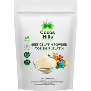 Cocos Hills Beef Gelatin Powder Toz Sığır Jelatini 220 Bloom 50 gram