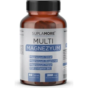 Magnezyum Bisglisinat+Sitrat+Malat + P5P 60 Tablet