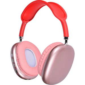 Case 4U P9 Hi-Fi Ses Kalitesi Ayarlanabilir ve Katlanabilir Kulak Üstü Bluetooth Kulaklık Kırmızı