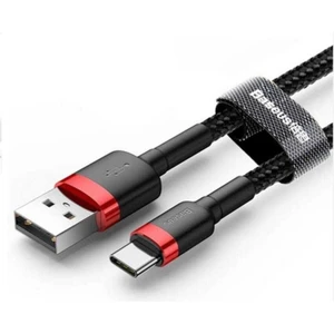Cafule Kablo USB  Type-C 3A 0.5 M Kırmızı+Siyah
