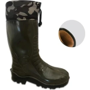 Pvc S4 Çelik Burunlu Kürklü Konçlu Emniyet Çizmesi