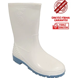 Beyaz Kısa Gıda Çizmesi