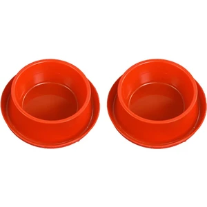 Miapet 2'li Kedi-Köpek Plastik Mama ve Su Kabı Seti 400 ml Kırmızı