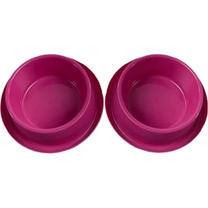 Miapet 2'li Kedi-Köpek Plastik Mama ve Su Kabı Seti 400 ml Violet