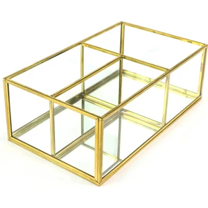 Esa Design Esadesign Xl Üç Bölmeli Gold Mücevher Aksesuar Kutusu