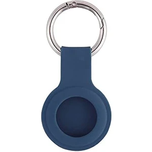Airtag ile Uyumlu 360° Koruma Pürüzsüz Silikon Anahtarlıklı Koruyucu Silikon Kılıf Lacivert