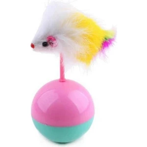 No Name Tüylü Fare Şekilli Hacıyatmaz Kedi Oyuncağı