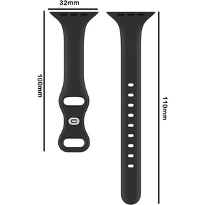 Apple Watch 1, 2, 3, 4, 5, 6, 7, 8, Se Silikon Kordon Kayış - S-M Beden 38/40/41MM - Kırmızı