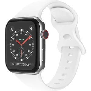 Apple Watch 1, 2, 3, 4, 5, 6, 7, 8, Se Silikon Kordon Kayış - S-M Beden 38/40/41MM - Beyaz