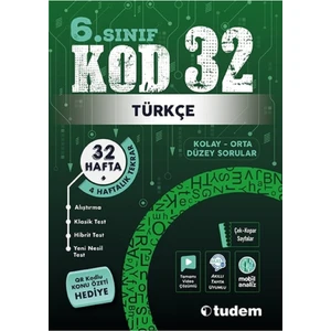 Tudem Yayınları 6. Sınıf Türkçe Kod 32 Tekrar Testleri