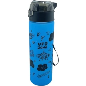 Mavi Ufo Desenli 500 ml Kilitli Matara P-8311
