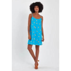 Alexander Gardi Desenli Ince Askılı Mini Elbise (B23-00128)