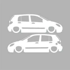 Reysa Tasarım Basık Hyundai Getz Basık Sticker Beyaz 16X5 cm