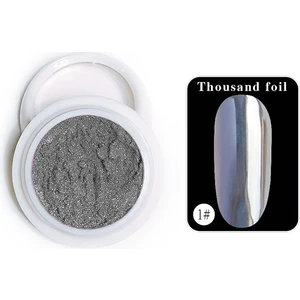 Tırnak Glitter Ayna Tozu Seti, Krom Glitter, Manikür Tırnak Tozu, Aparat ile