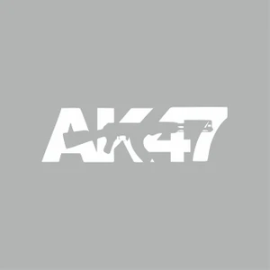 Reysa Tasarım AK47 Sticker Beyaz 20X10 cm