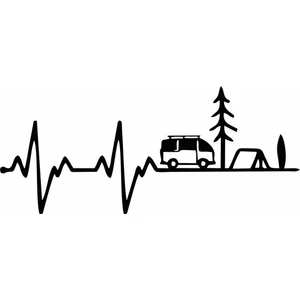 Reysa Tasarım Ritim Karavan Sticker Siyah 20X10 cm