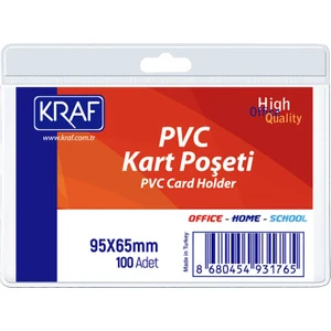 Pvc Kart Poşeti Yatay 95X65 mm 100'LÜ Paket