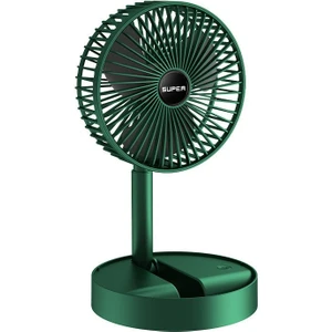 F-06 Taşınabilir Şarjlı Soğutucu Fan 3 Kademeli Vantilatör Yeşil