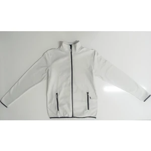 Erkek Tam Fermuarlı Polar - Beyaz