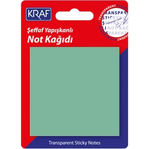Yapışkanlı Şeffaf Not Kağıdı 76X76 mm 50 Yp Transparan Yeşil