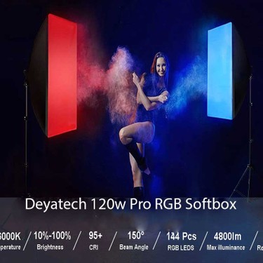 Deyatech 120W Rgb Softbox 60X90CM 2'li Set 3000-5500K LED Fiyatı