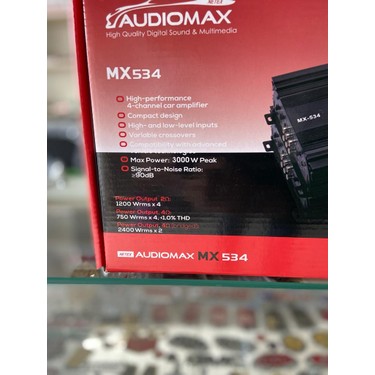 Audiomax MX-534 Amfi Fiyatı, Taksit Seçenekleri ile Satın Al