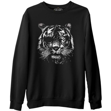 Lord T Shirt Tiger With An Eye Patch Realistic Siyah Erkek Kal n