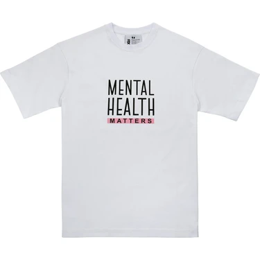 Kadın Vegan Beyaz T-Shirt - Mental Health Matters