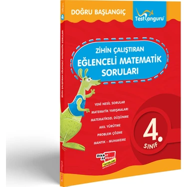Dikkat Atölyesi Yayınları Test Anguru 4. Sınıf Eğlenceli Zihin Çalıştıran Matematik Soruları LGS