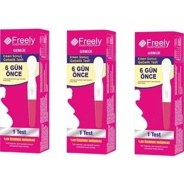 Freely Erken Sonuç Hamilelik  Testi 6 Gün Önce 1 Test (3