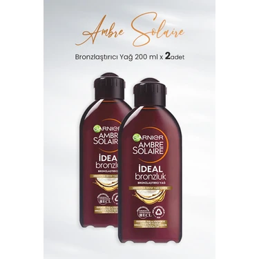 Garnier Ambre Solaire Bronzlaştırıcı Yağ Hindistan Cevizi 200 ml x 2