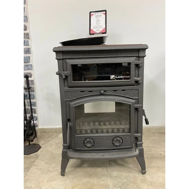 Flame Stove FS-012 Yk Sirius Maxi-4  4 Camlı Kuzineli Yan Kapaklı Döküm