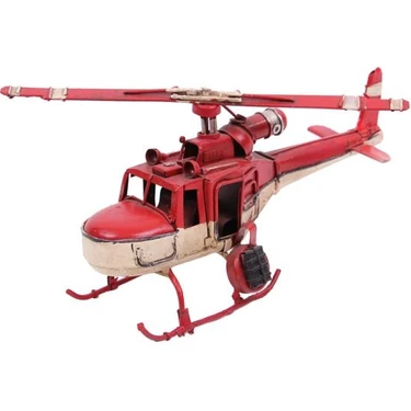 KENPAZAR İreyun Helikopter Metal Vintage Dekoratif Masaüstü Biblo