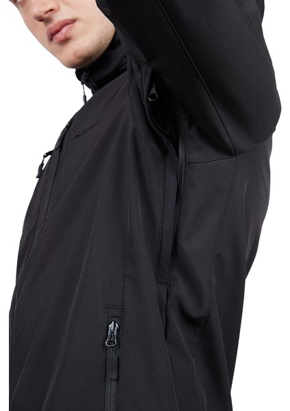 Peak Softshell Erkek Outdoor Mont Siyah