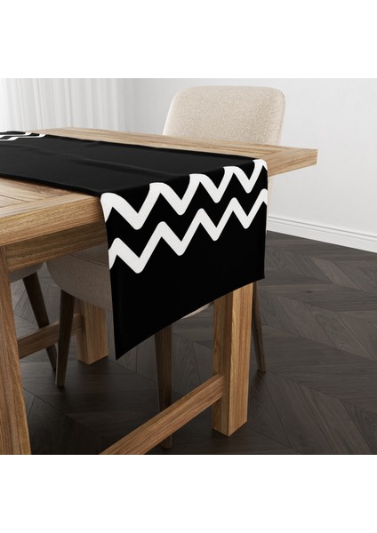 Zigzag Temalı Dijital Baskı Runner 22rnr-3