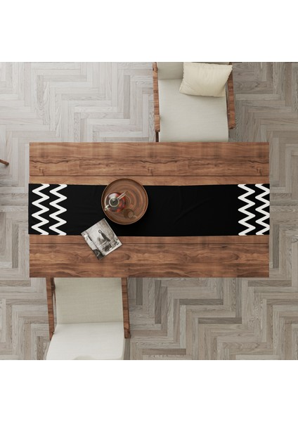 Zigzag Temalı Dijital Baskı Runner 22rnr-3 fiyatları