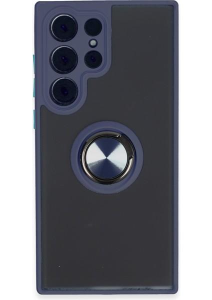 Samsung Galaxy S23 Ultra Kılıf Montreal Yüzüklü Silikon Kapak