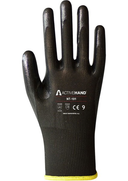 NT101 Nitril Eldiven Siyah No:10