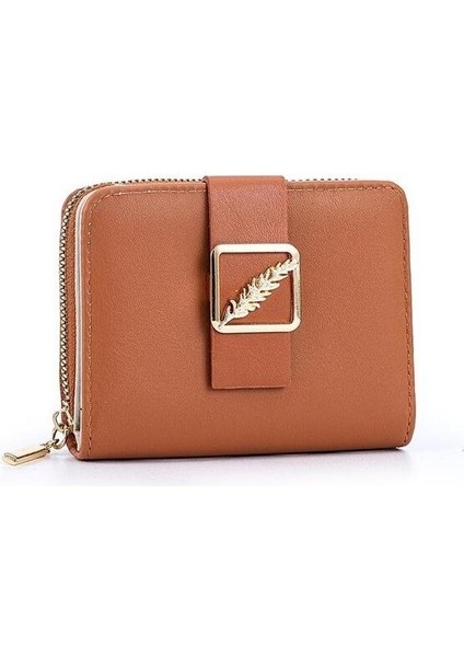 3 Moda Iki Katlı Kısa Kadın Çantası Çok Karat Zincirli Bozuk Para Cüzdanı Renk Rastgele (Yurt Dışından)