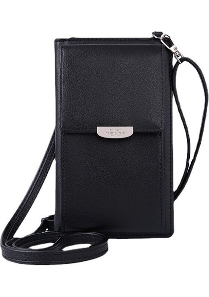 Telefon Çantası Kadın Çantası Pu Uzun Madeni Para Cüzdanı Çok Fonksiyonlu Mini Çanta Omuz Çantası Crossbody (Yurt Dışından)