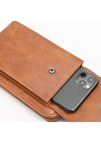 Tek Omuz Çapraz Askılı Çok Işlevli Cep Telefonu Cüzdanı (Yurt Dışından) modelleri